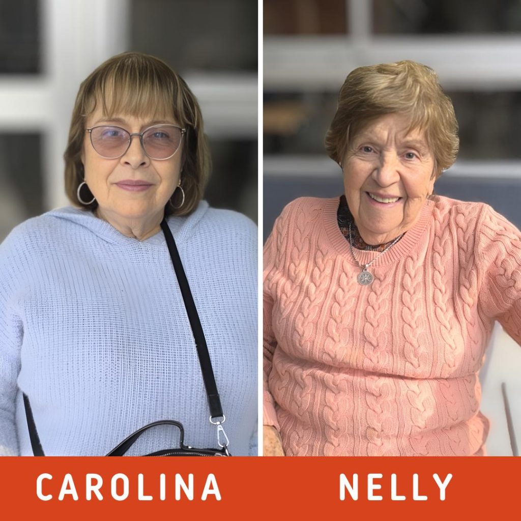 Nuestras residentes Carolina y Nelly.